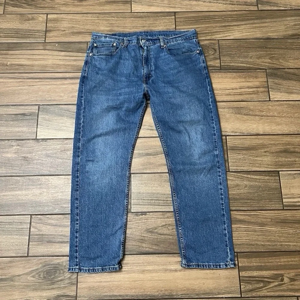 Levi's 505 Mens 38x30 Regular Fit Straight Leg Blue Jeans